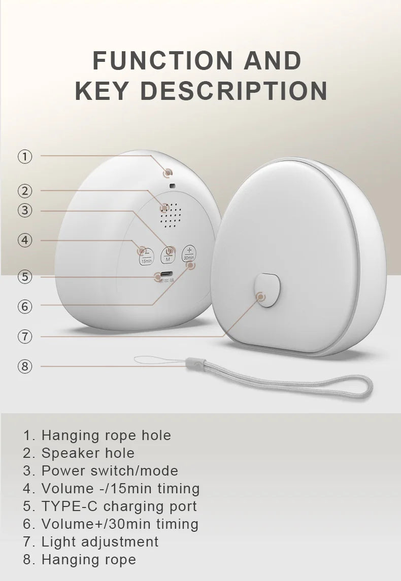 White Noise Night Light for Babies